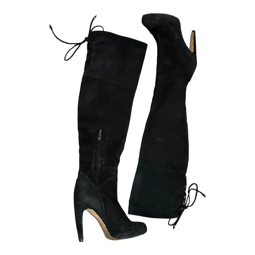 2000s Sam Edelman Kayla Over the Knee Suede Platform Boots 8.5